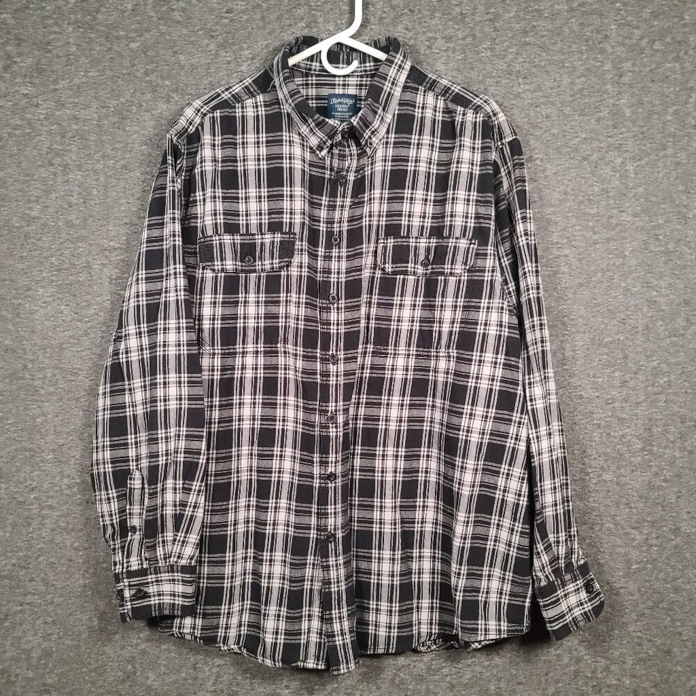 Vintage Faded Glory Men's 2XL Flannel Cotton Shirt Button Up